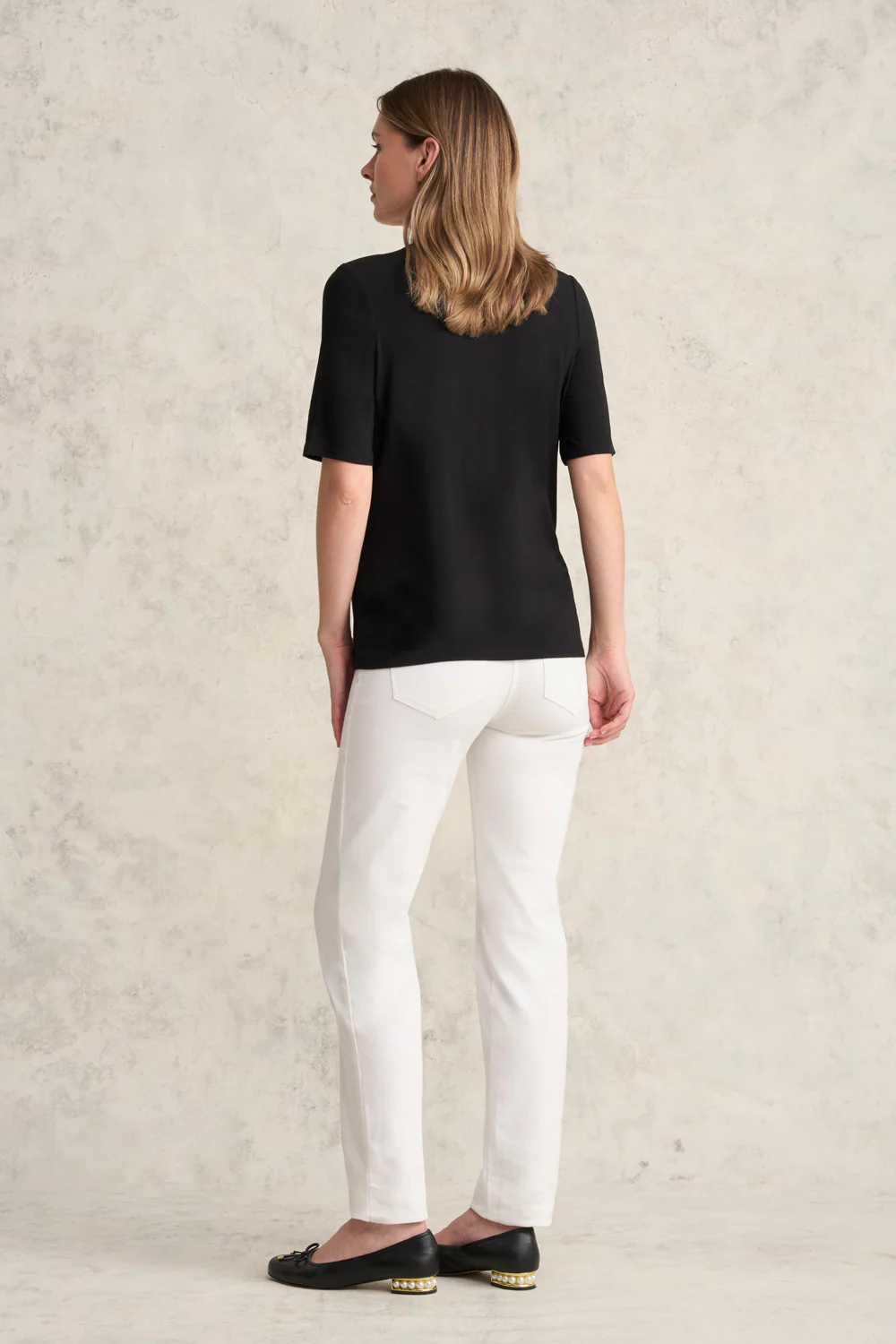 V-Neck Tee - Black - Image 5