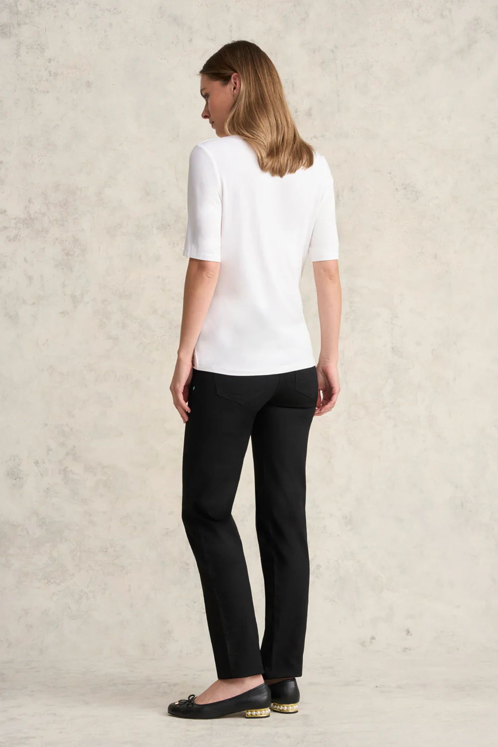 V-Neck Tee - White - Image 5