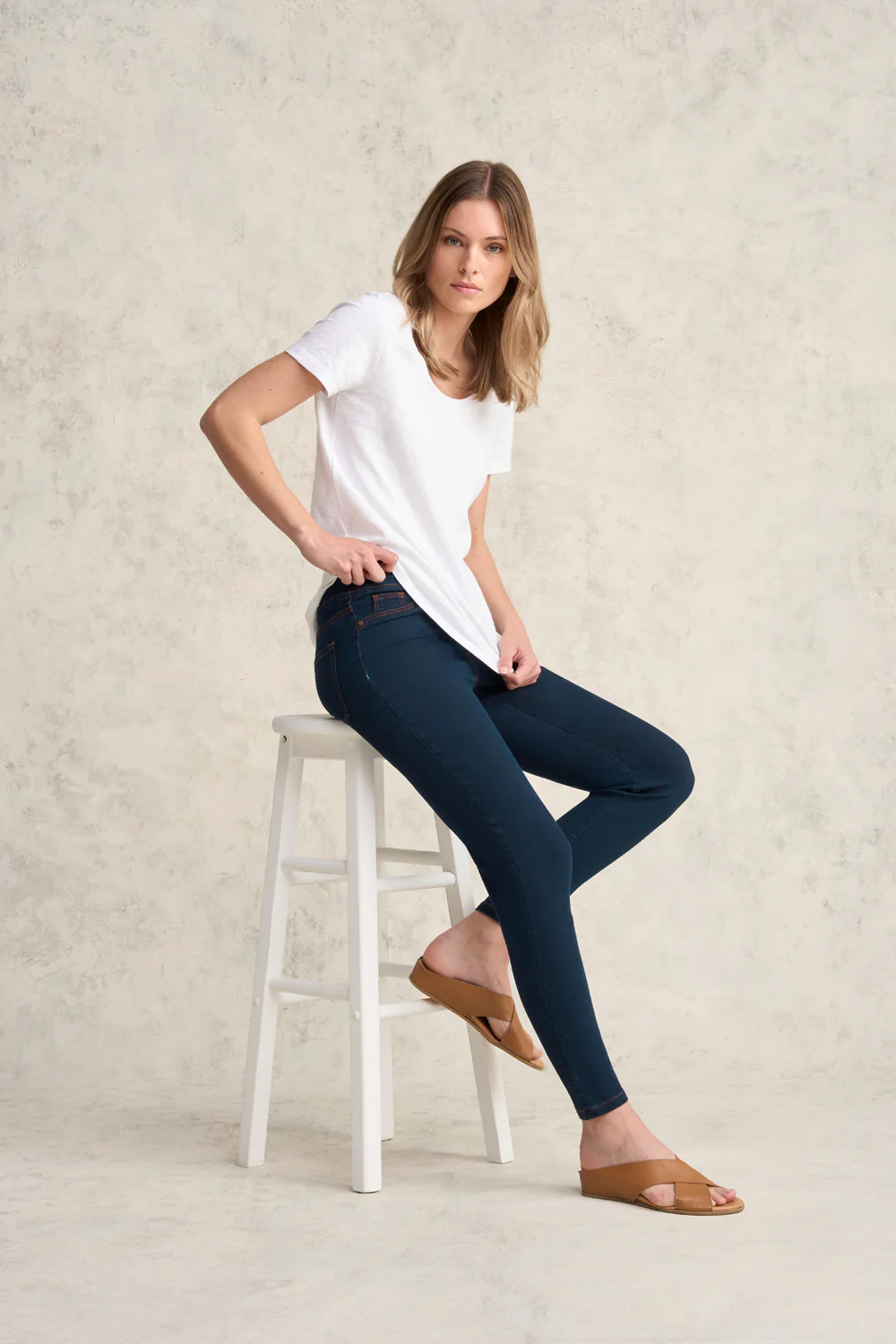 Bengajean® Good Earth Cotton® 7/8 Skinny Leg - Clean Denim Blue - Image 4