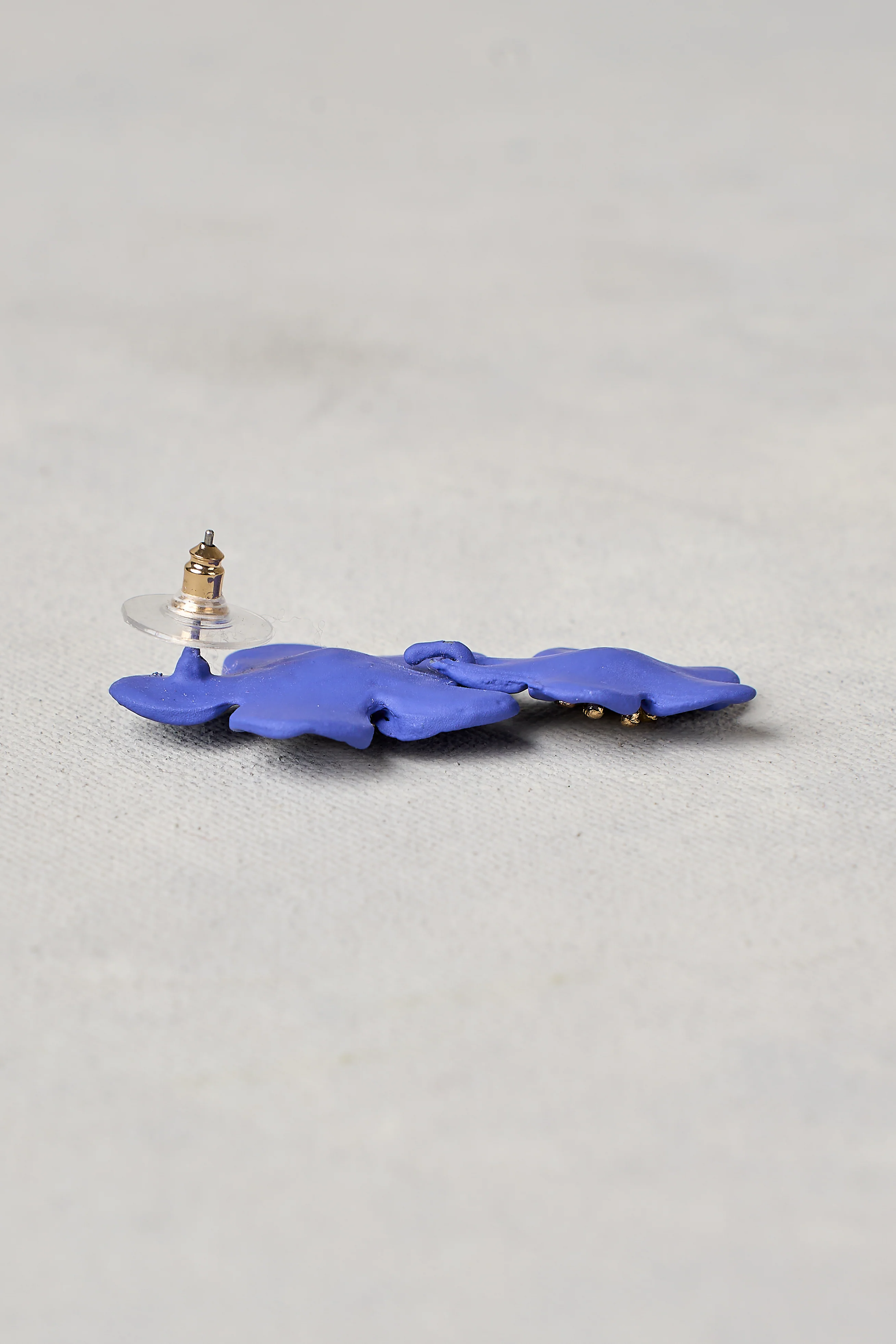 Blue Floral Earrings - Image 4