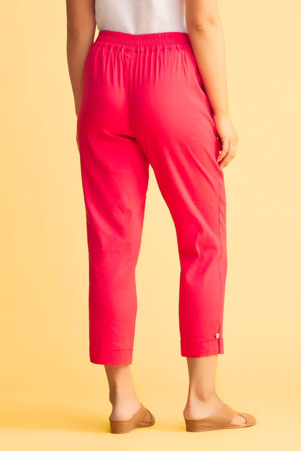 Tab Detail Tapered Pant - Hibiscus - Image 5