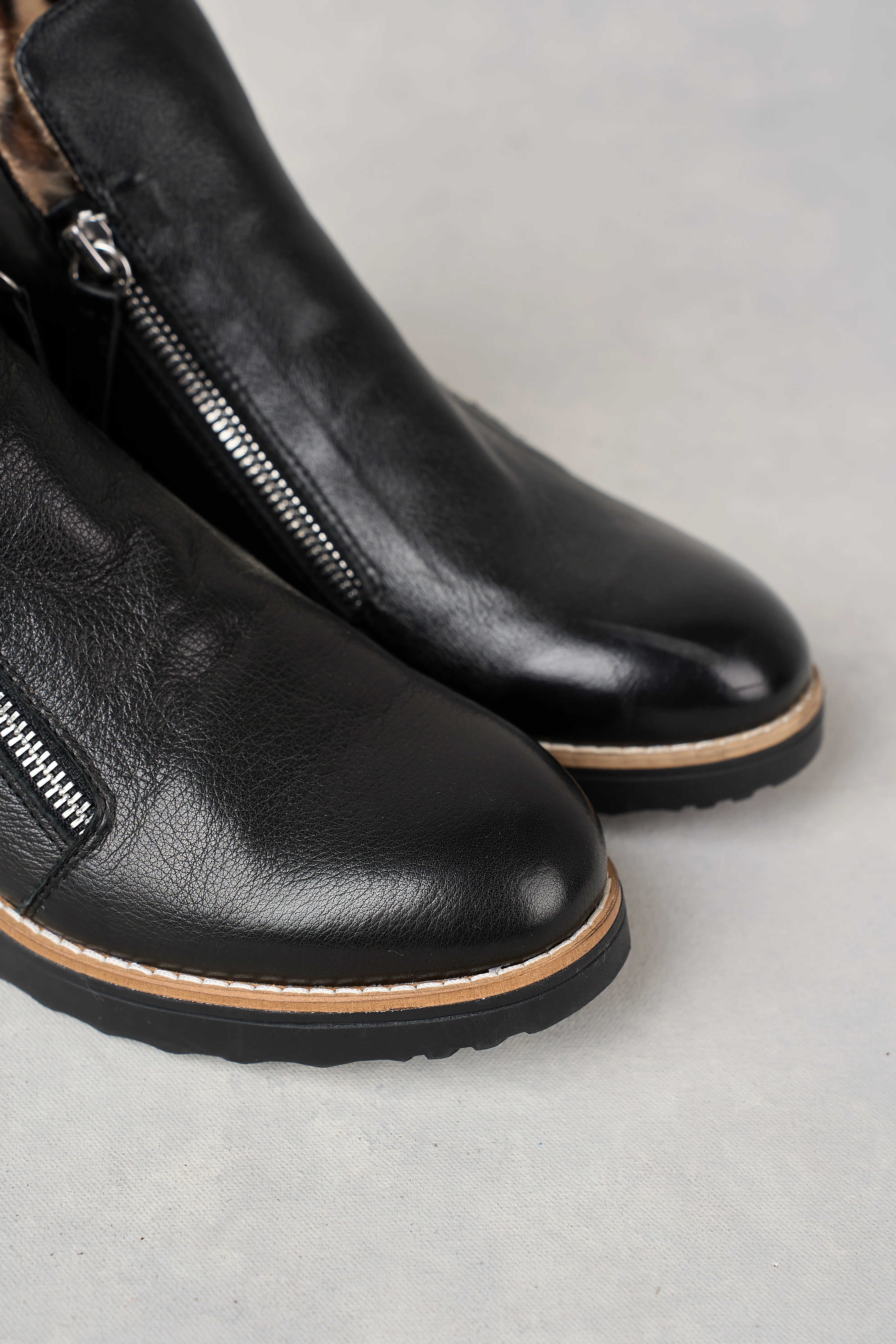 Double Zip Sneaker Boot - Black - Image 4