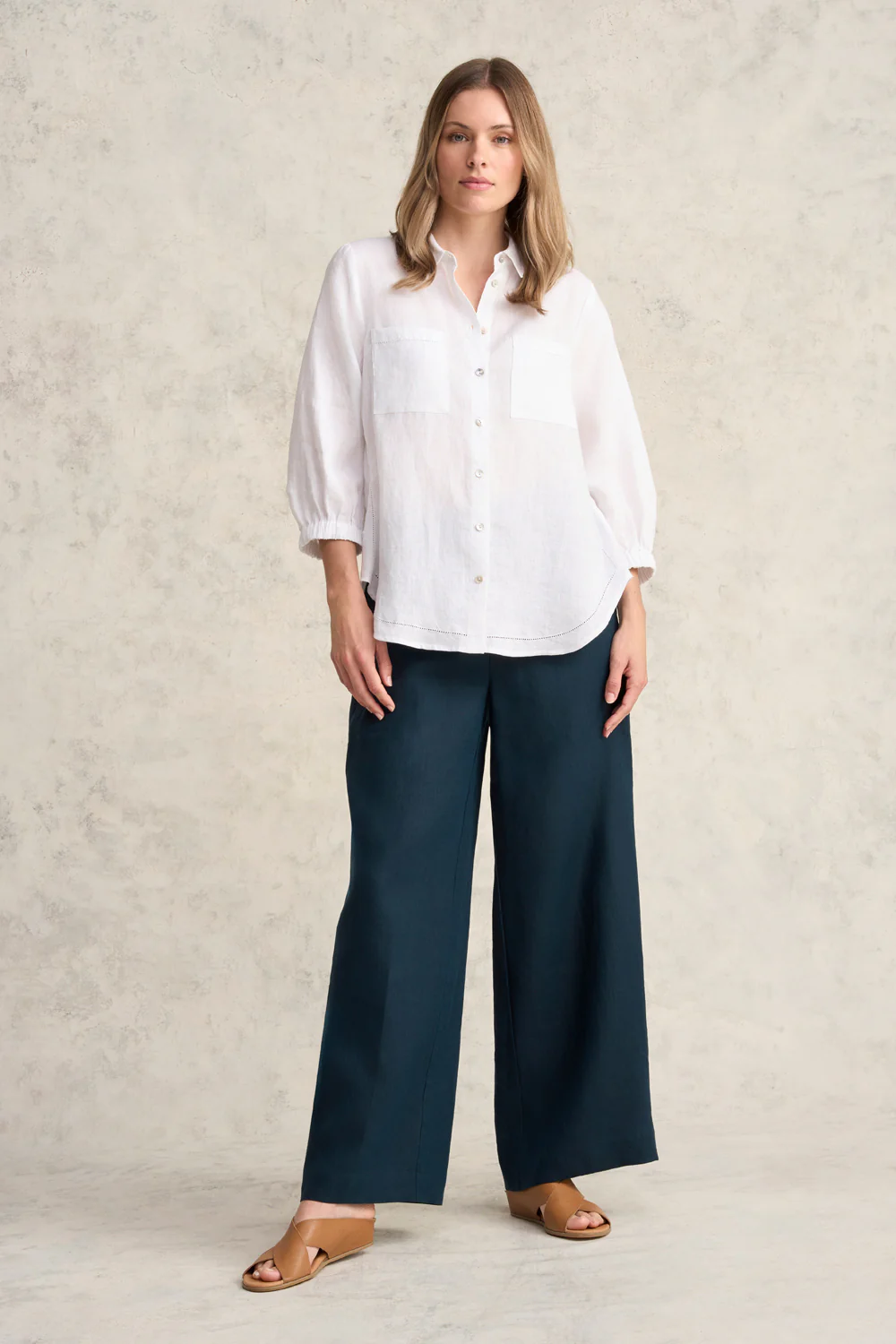 Essential Linen Shirt - White - Image 3