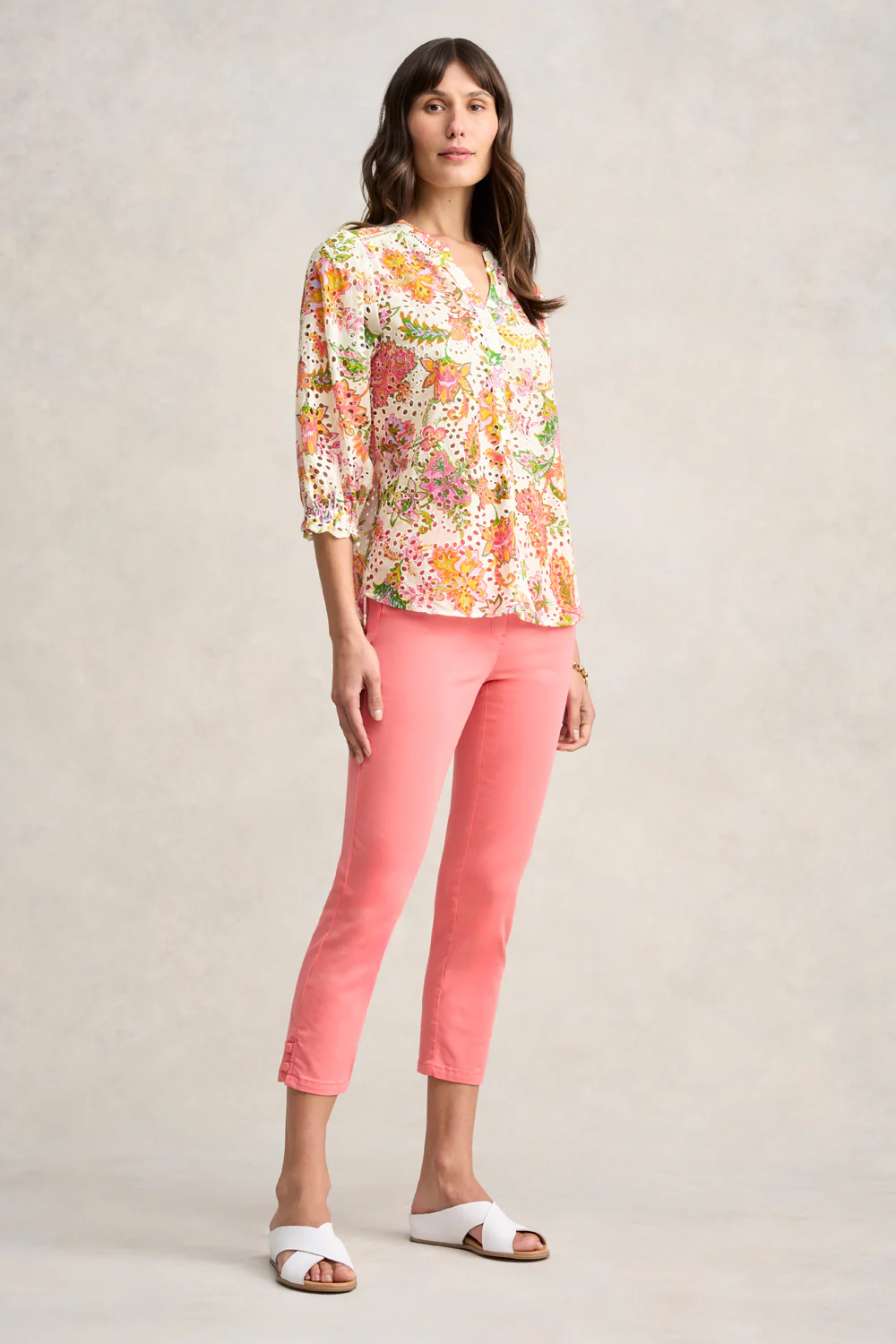 Bengajean® 3/4 Button Detail - Bright Coral - Image 3