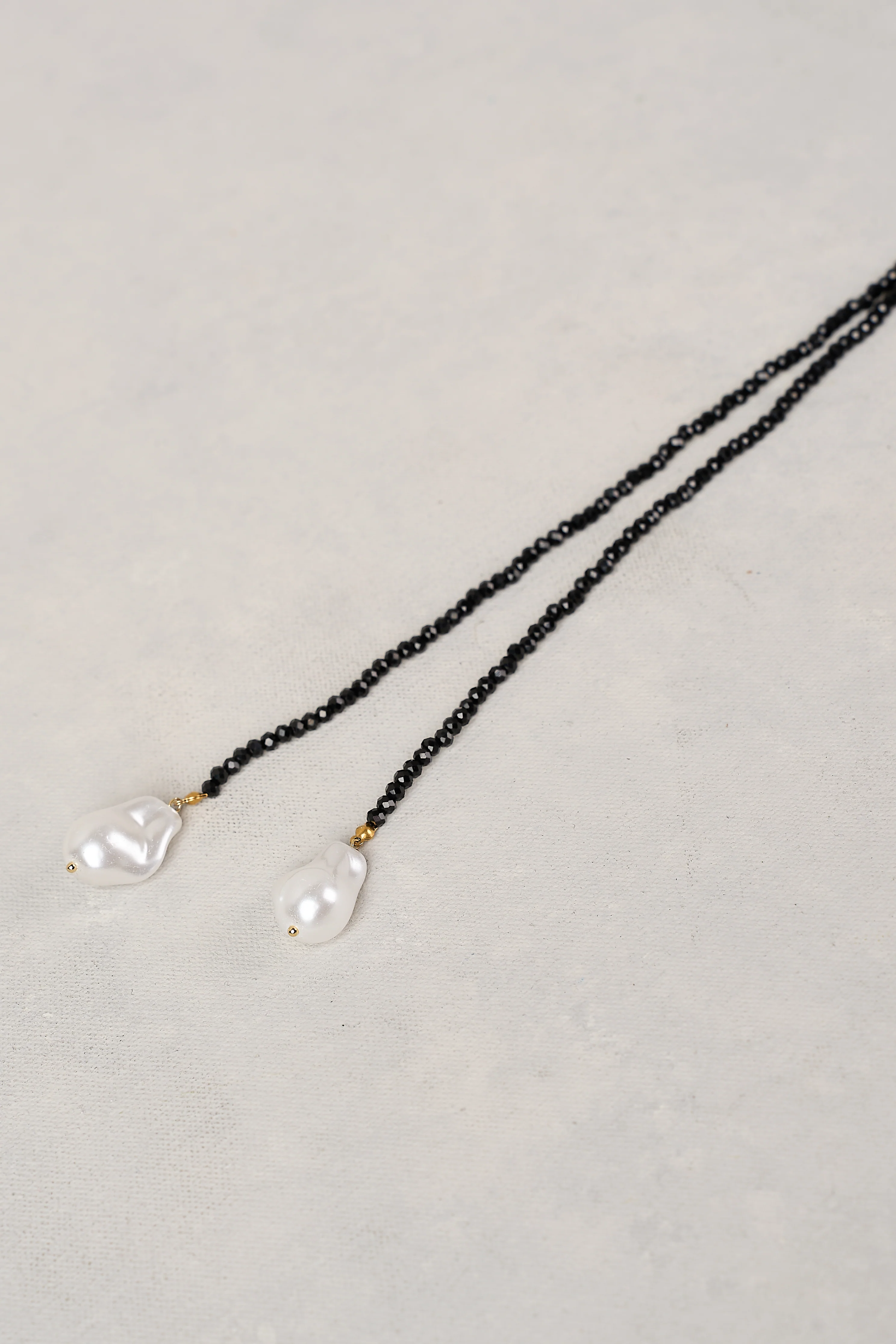 Faceted Rope Necklace - Black - Image 4