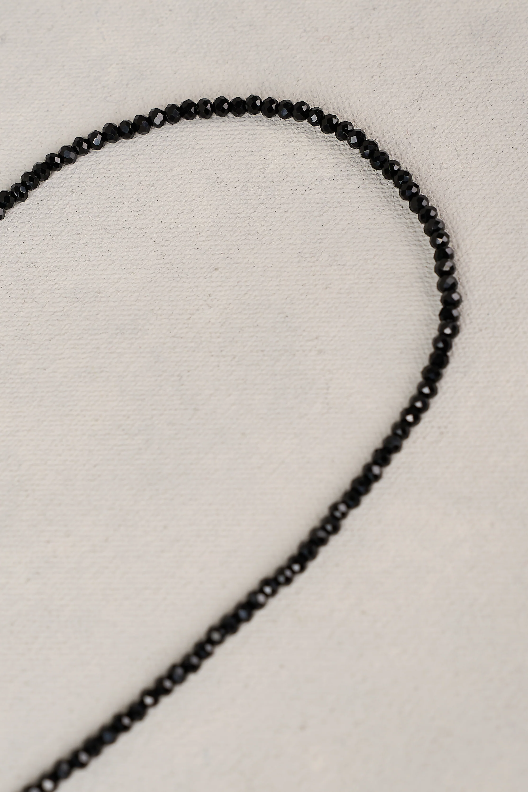 Faceted Rope Necklace - Black - Image 6