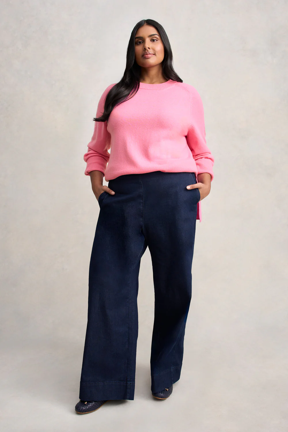 Side Split Merino Wool Jumper - Amaranth Pink - Image 7