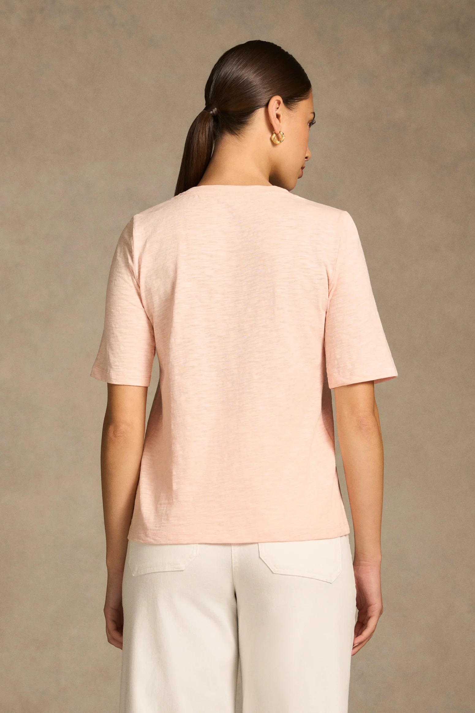 Appliqué Half Sleeve Tee - Ballet Slipper - Image 5