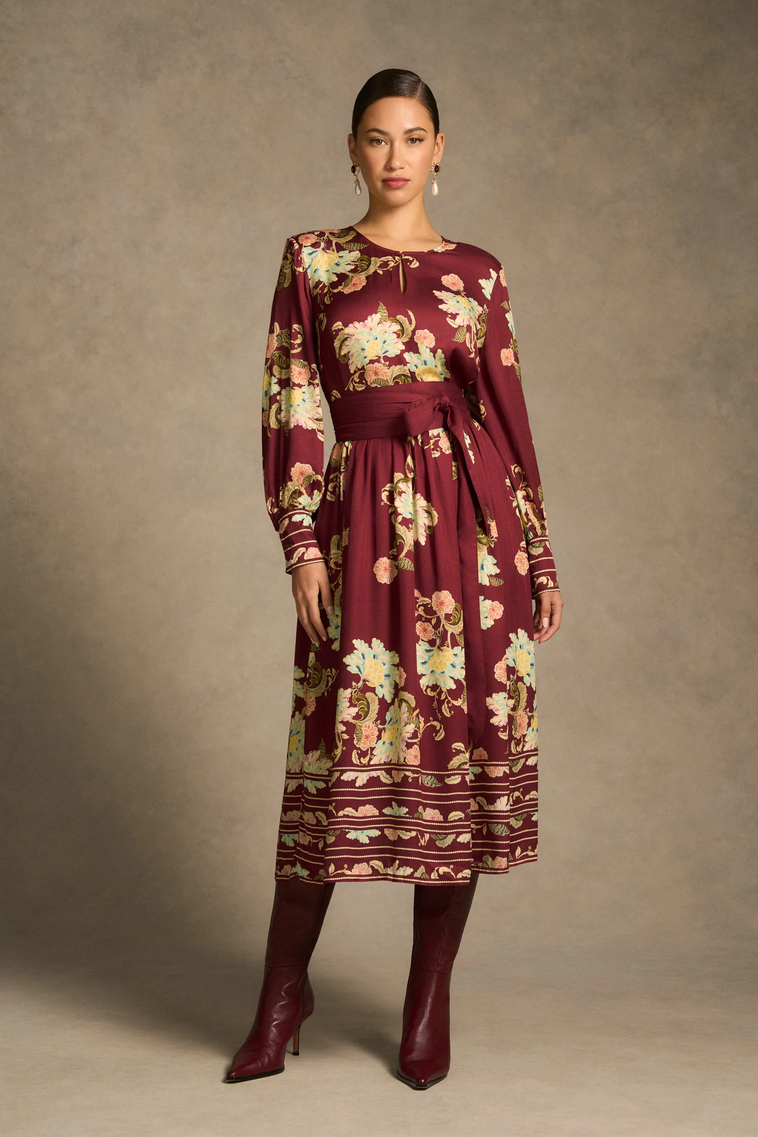 Rococo Shift Dress - Baroque Print - Image 3