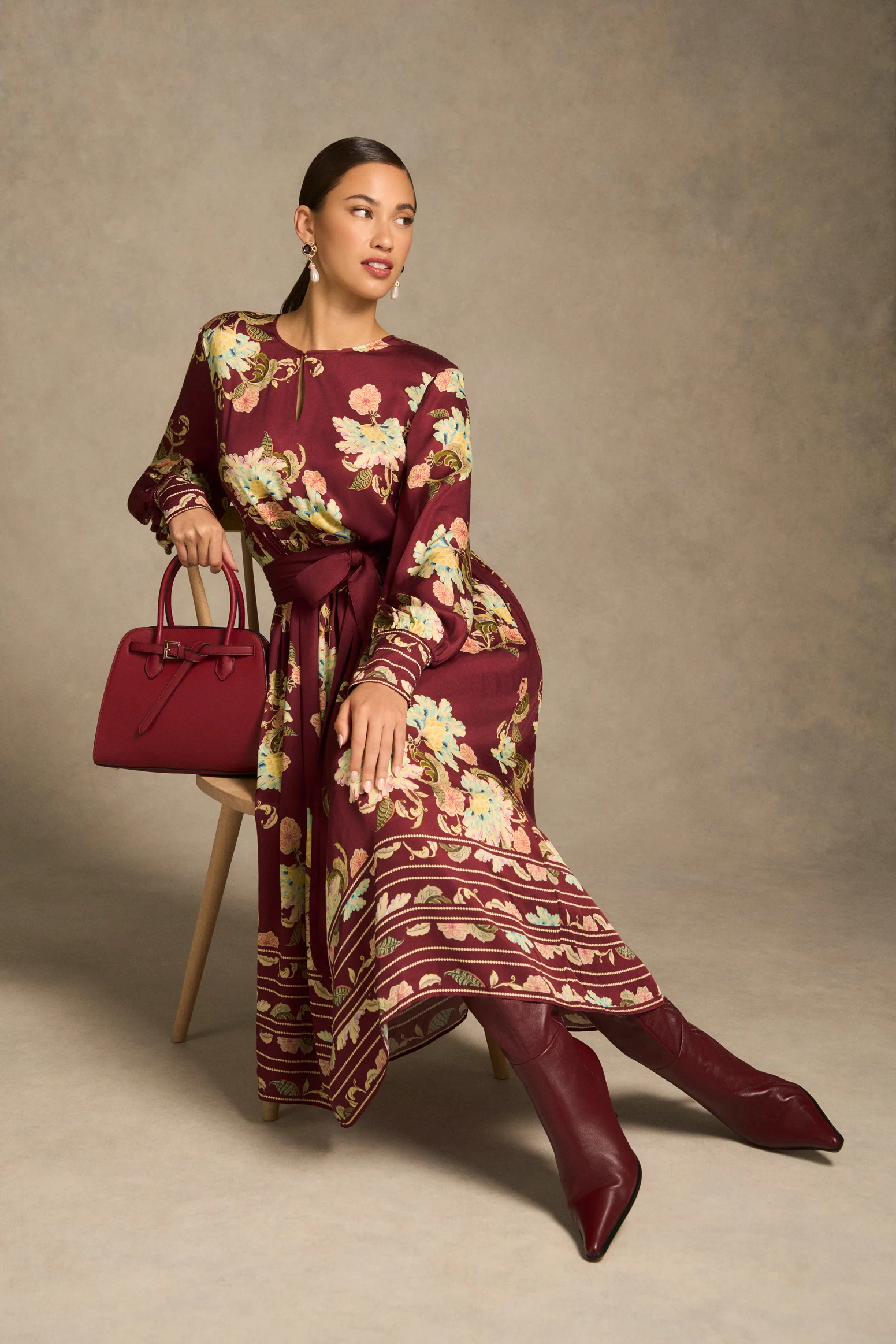 Rococo Shift Dress - Baroque Print - Image 4