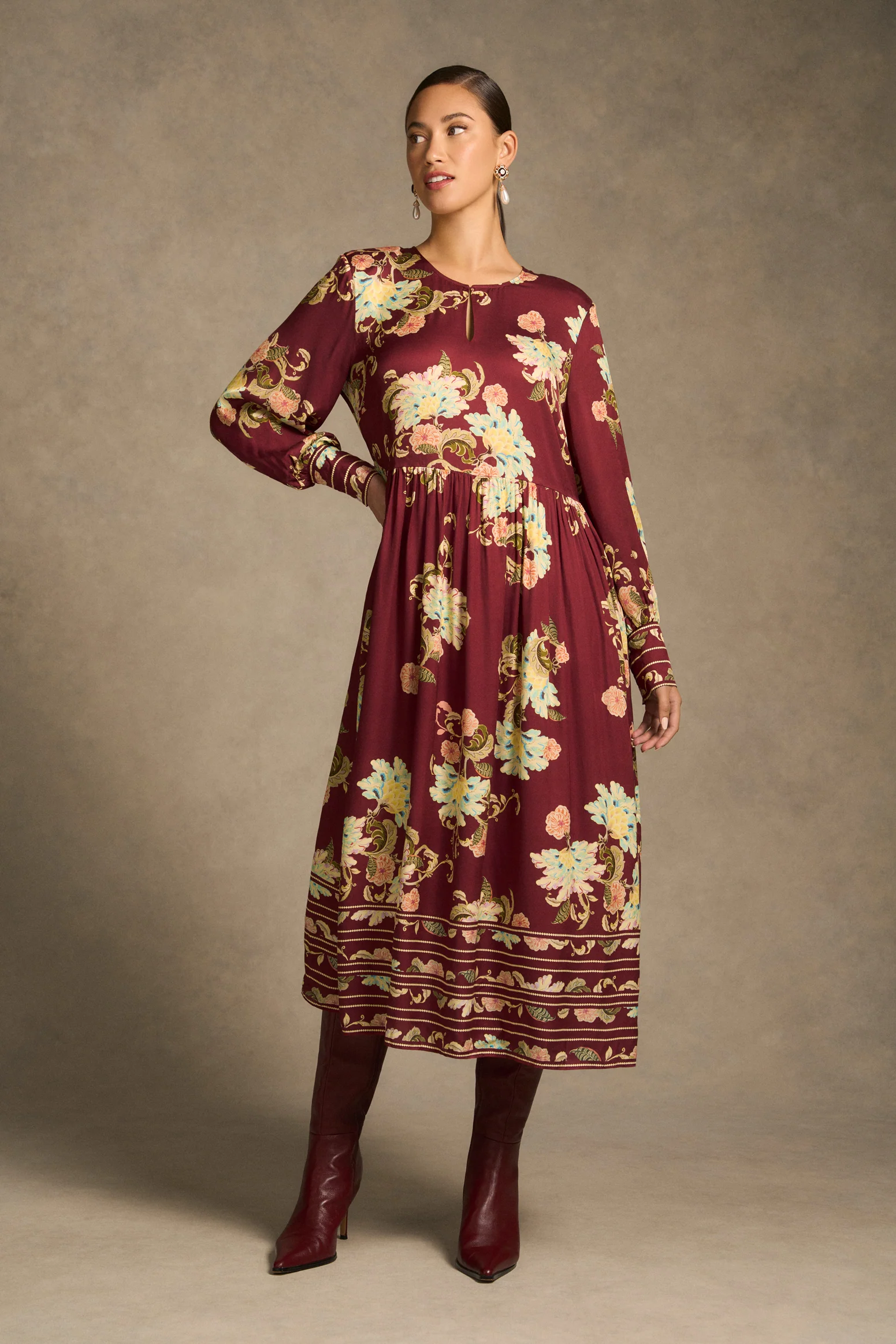 Rococo Shift Dress - Baroque Print - Image 7