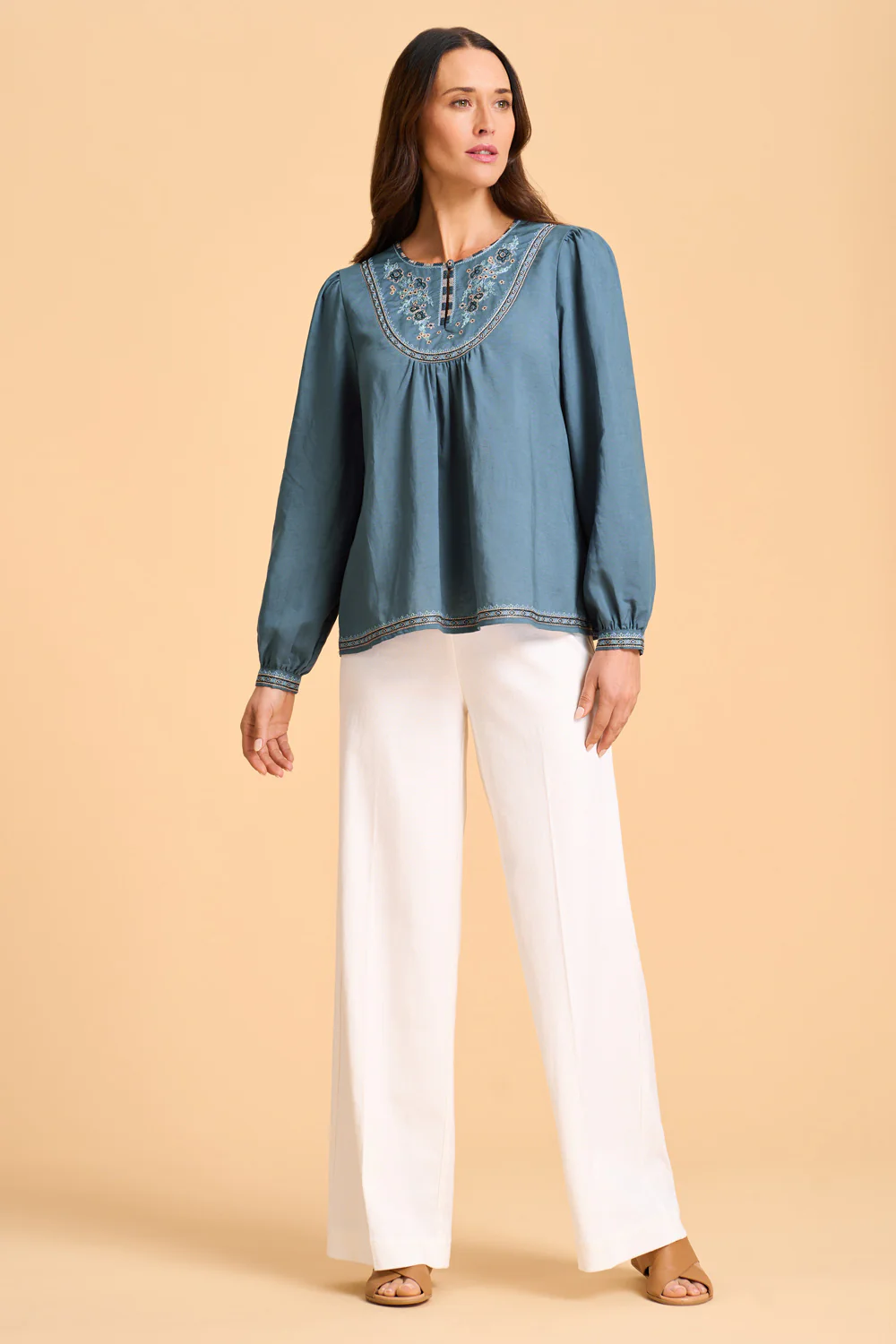 Embroidered Swing Blouse - Twilight - Image 3