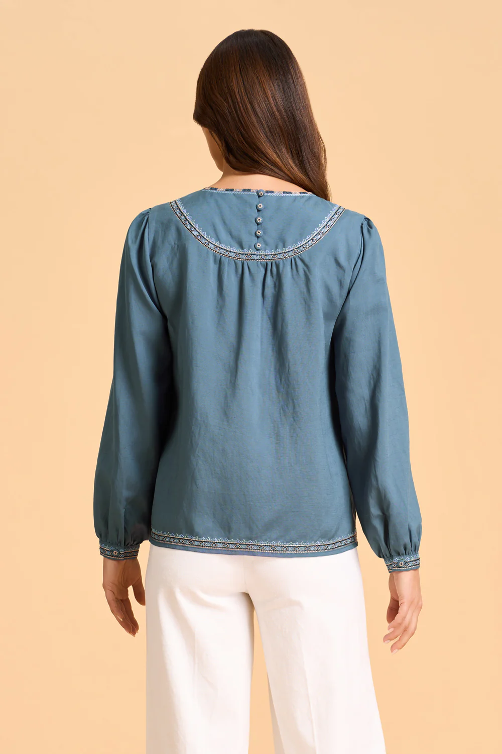 Embroidered Swing Blouse - Twilight - Image 6