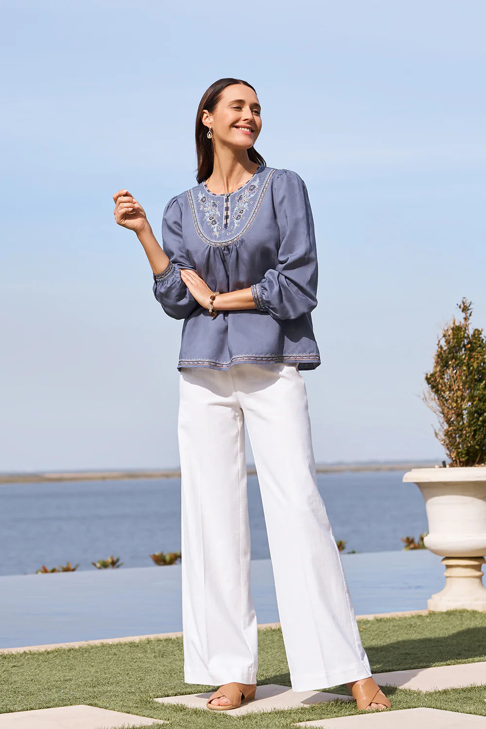 Embroidered Swing Blouse - Twilight - Image 8