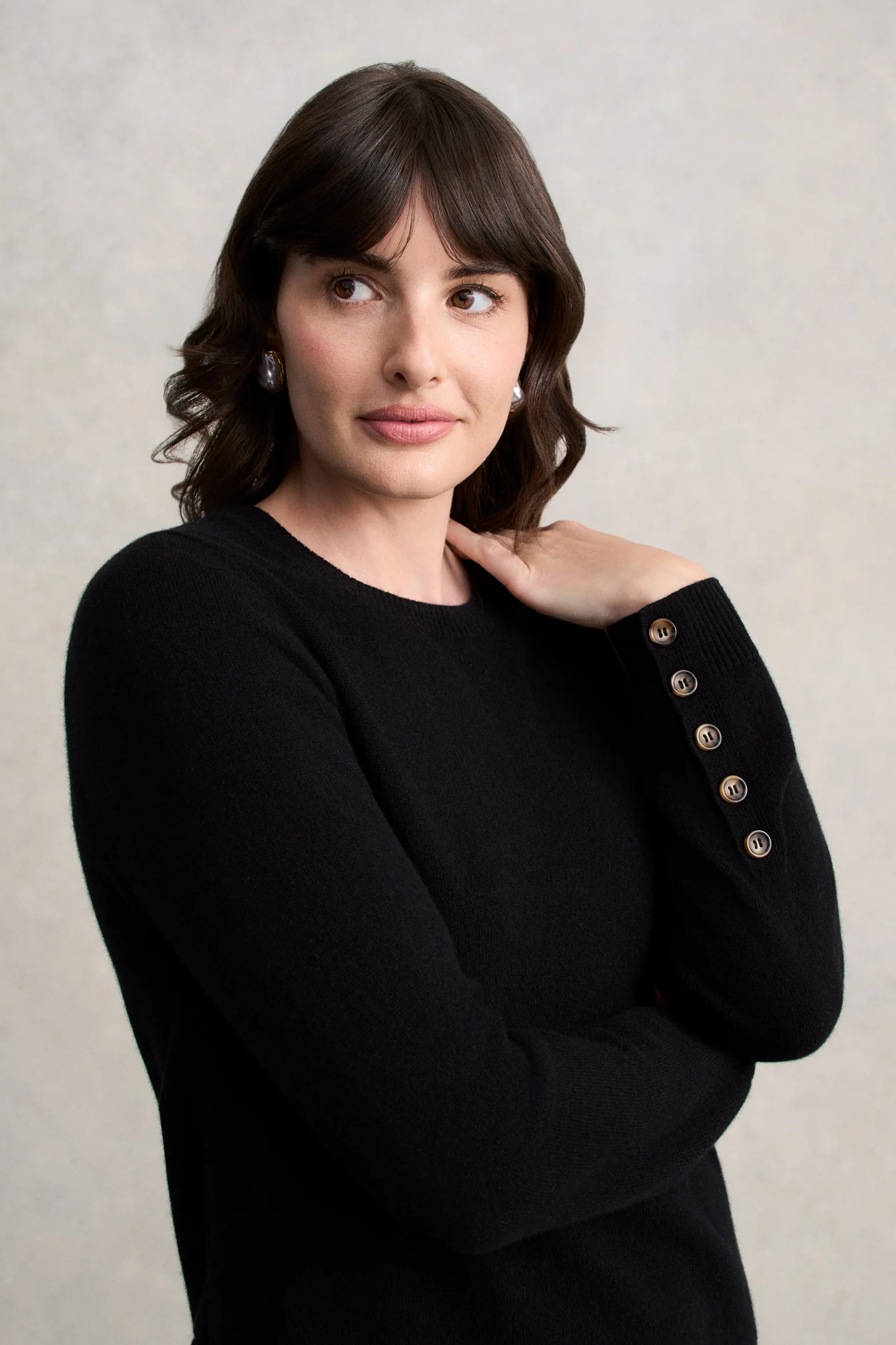 Merino Wool Jumper - Black - Image 3