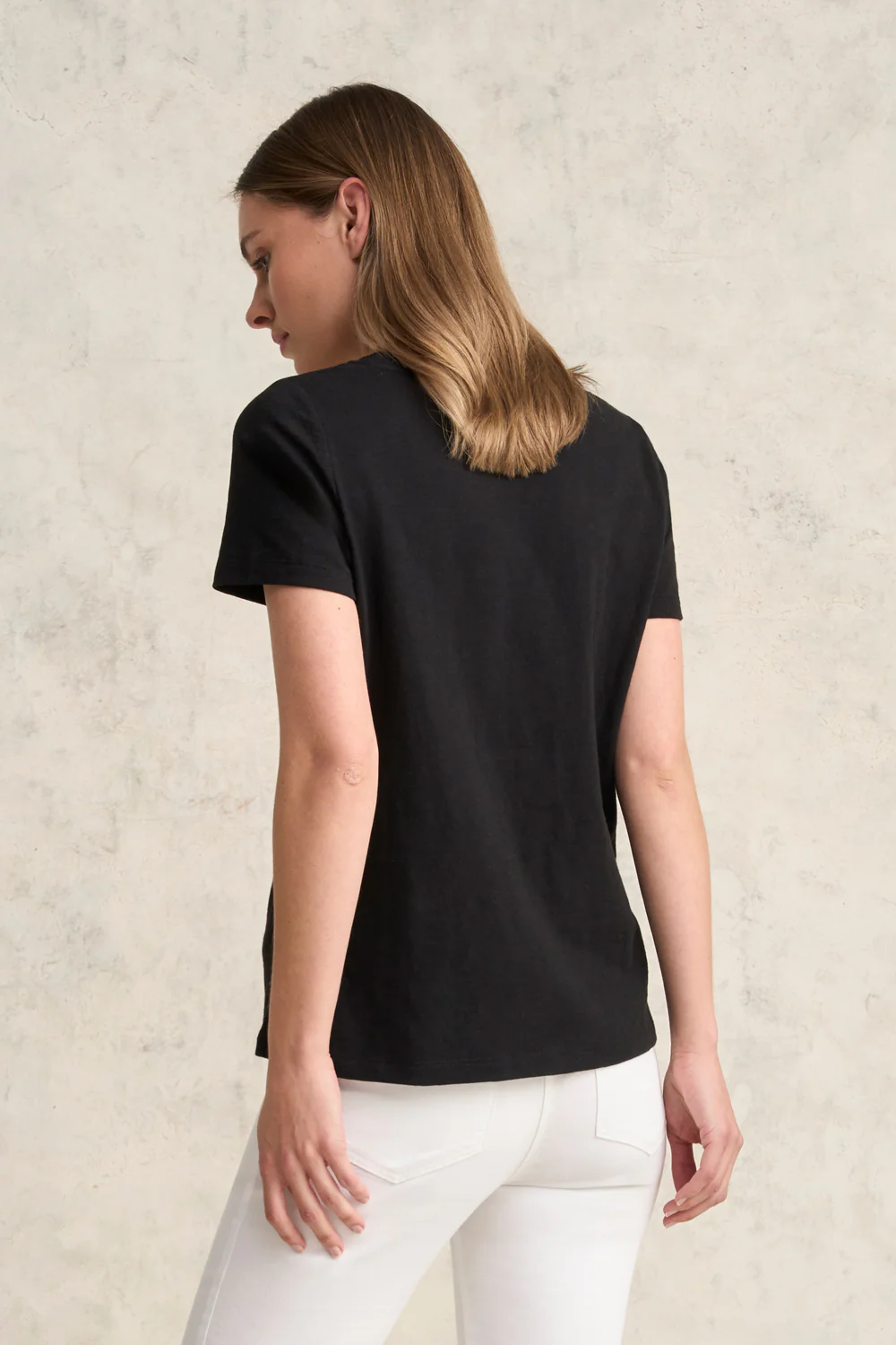 Organic Cotton Slub T-Shirt - Black - Image 5