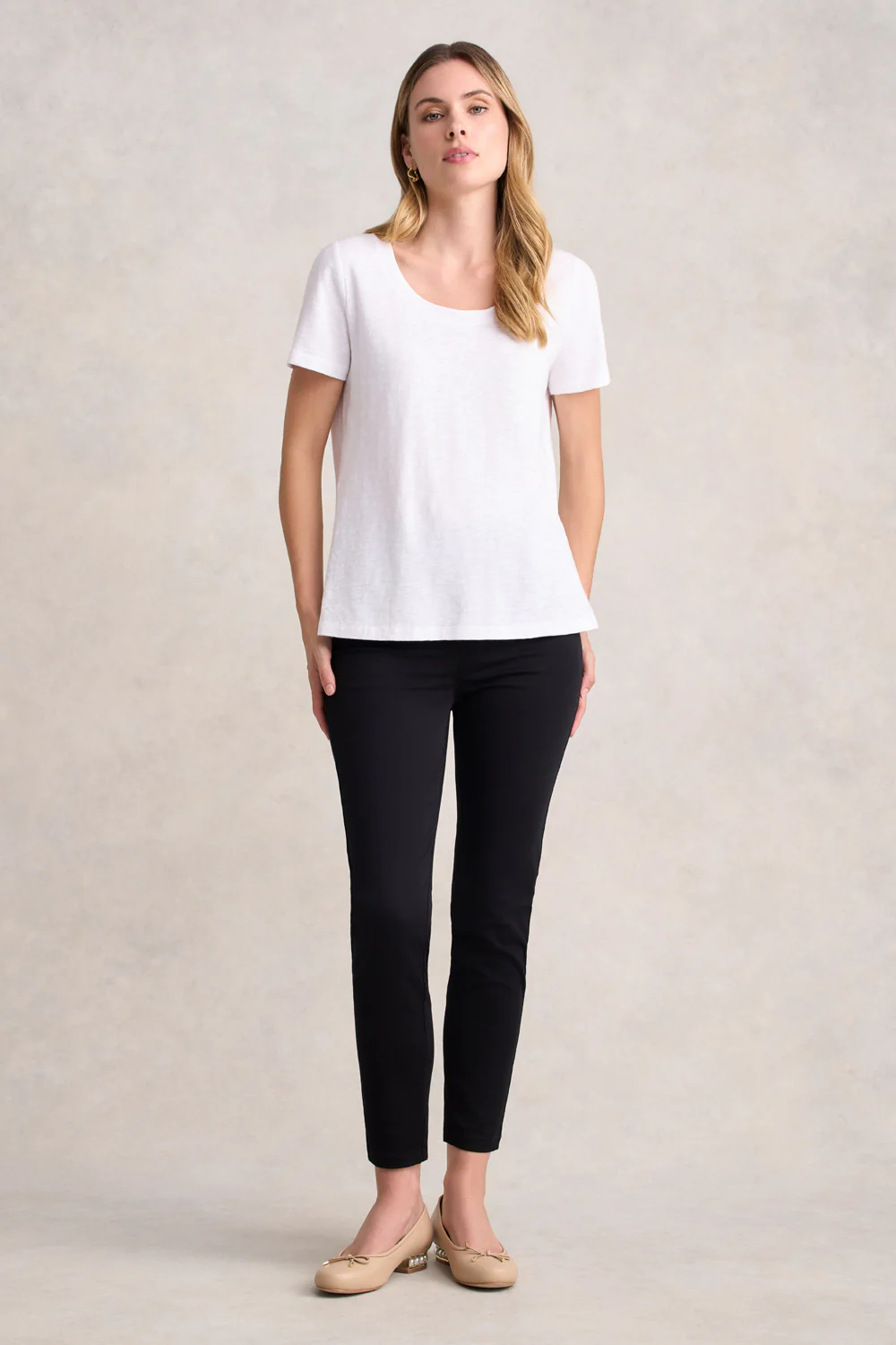 Organic Cotton Slub T-Shirt - White - Image 3