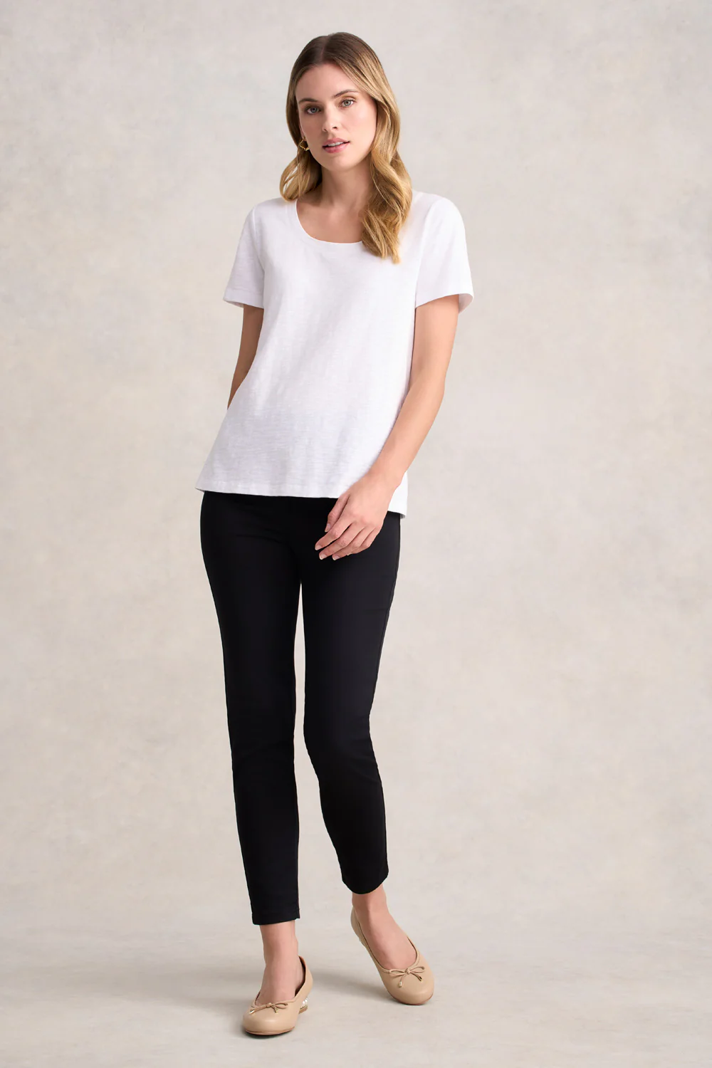 Organic Cotton Slub T-Shirt - White - Image 4