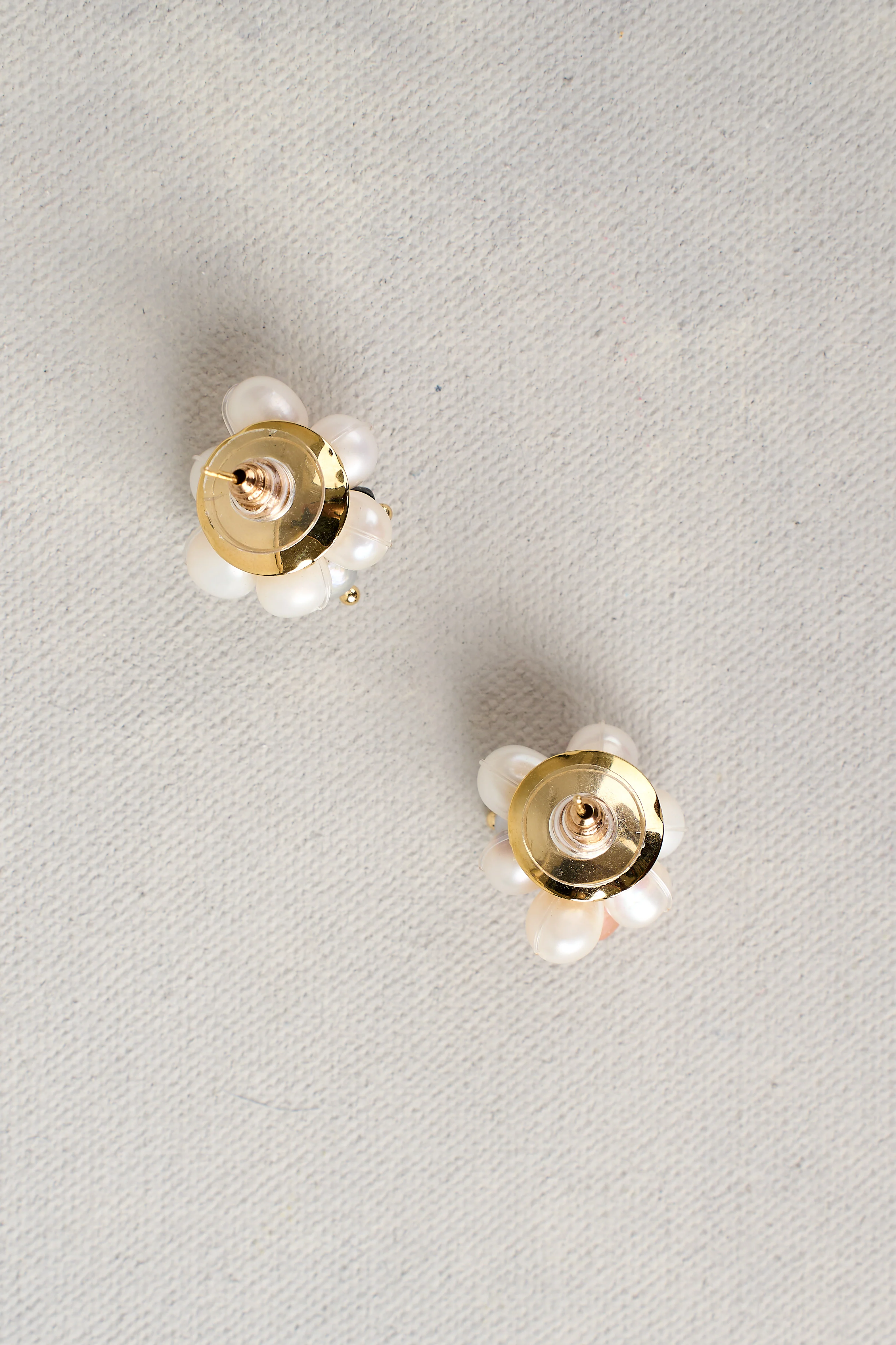 Pearl Cluster Studs - Gold - Image 4