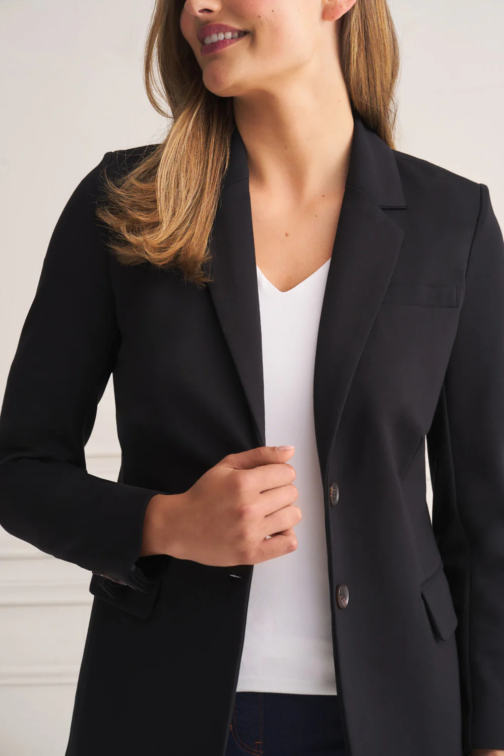 Classic Ponte Blazer - Black - Image 6