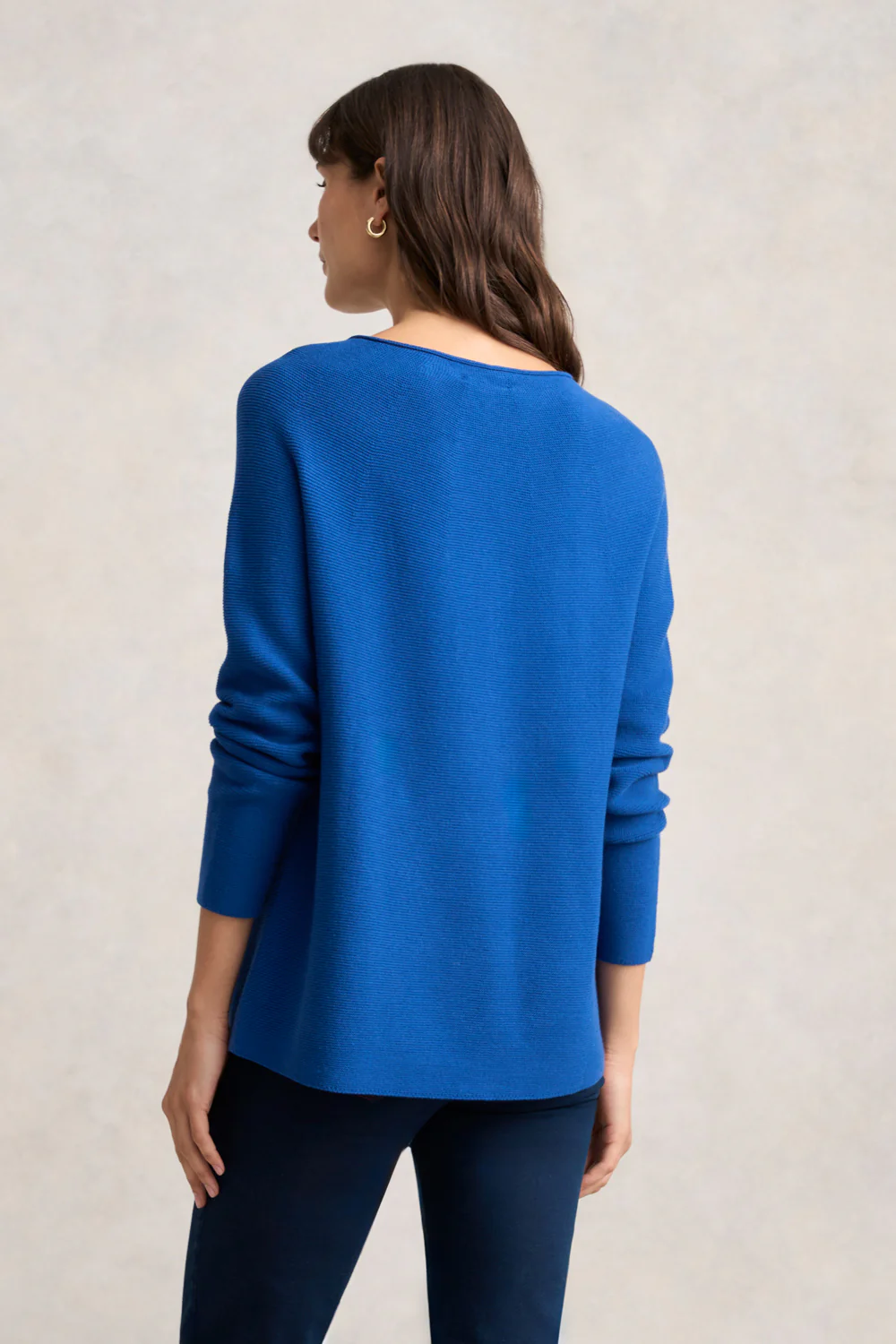 Purl Cotton Jumper - Klein Blue - Image 4