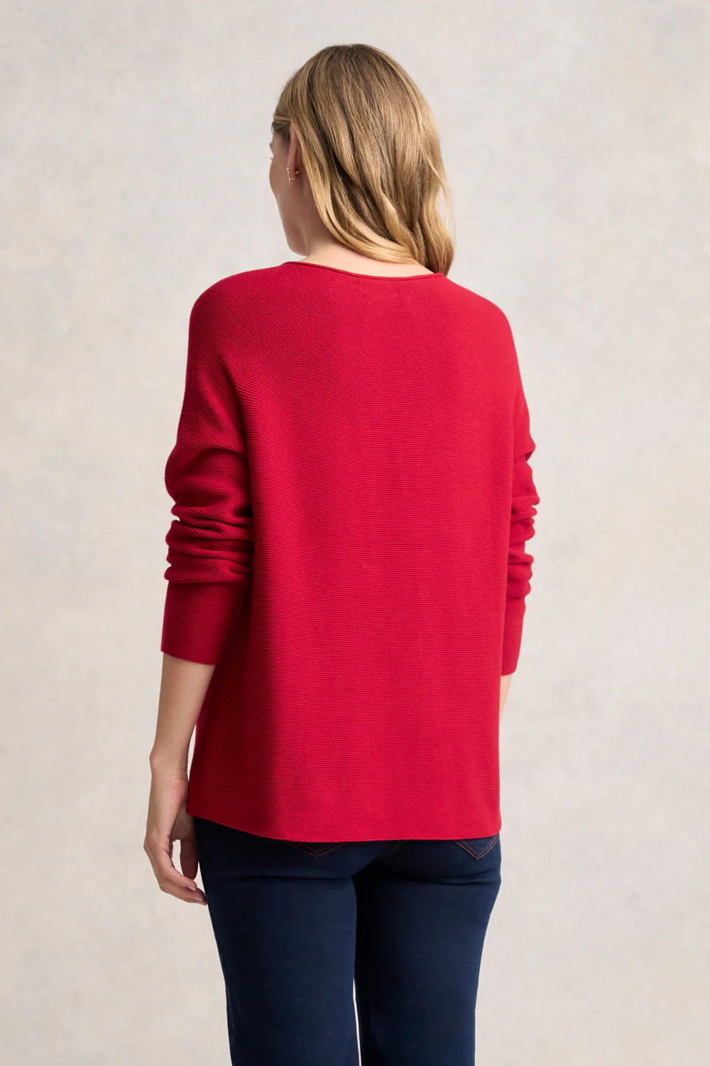 Purl Cotton Jumper - Rouge - Image 4