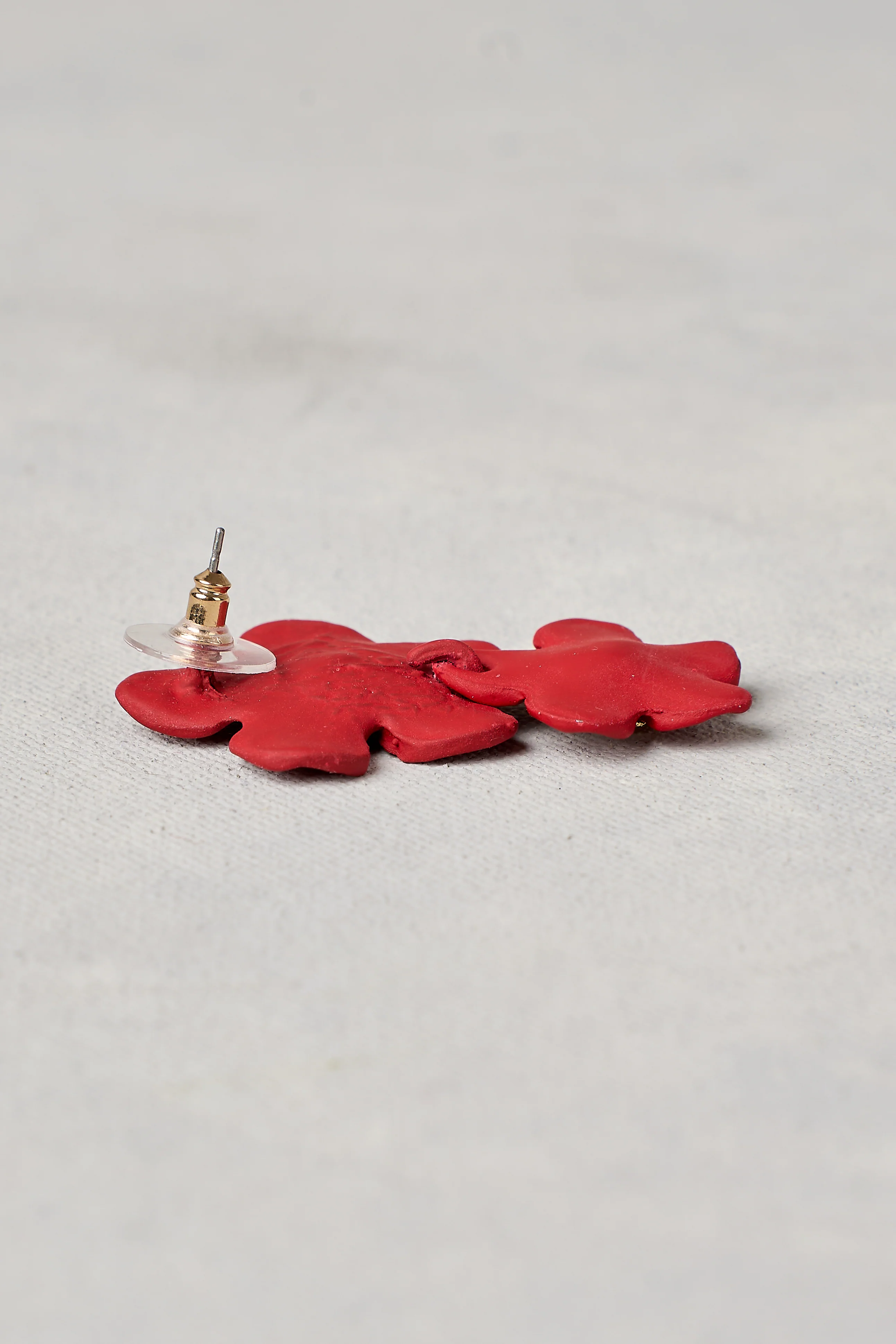 Red Floral Earrings - Image 4