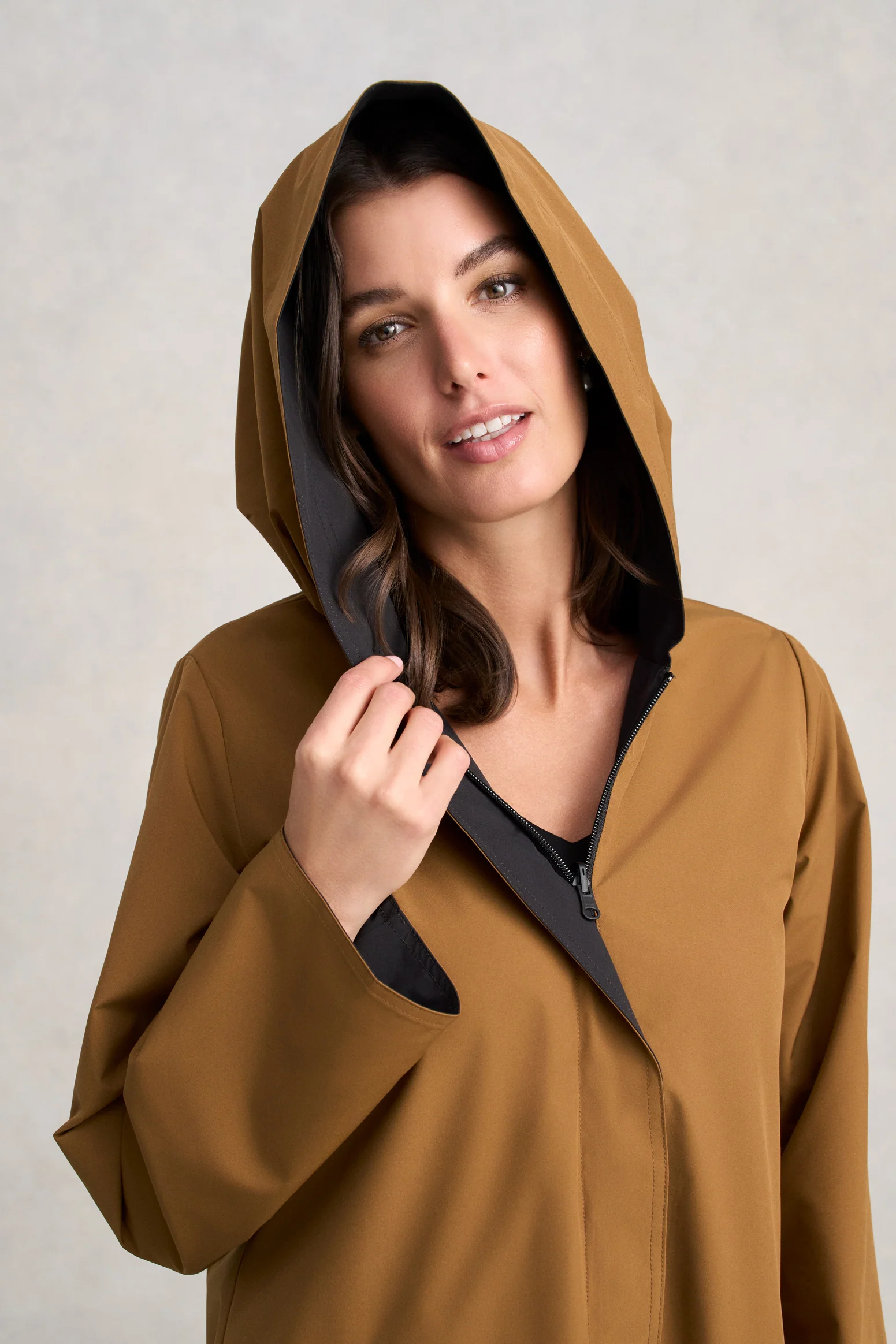 Reversible Raincoat - Tobacco / Black - Image 4