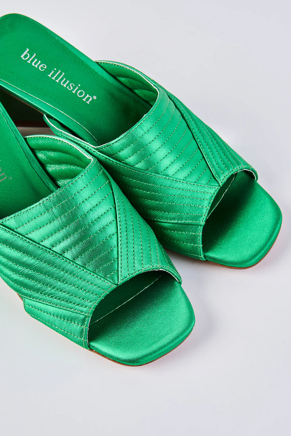 Stella Satin Mule - Vibrant Green - Image 3