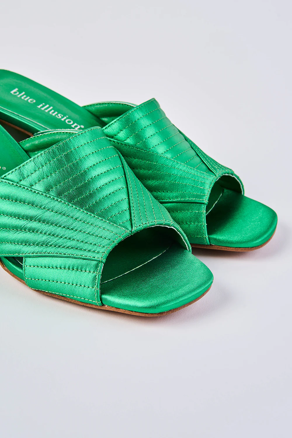 Stella Satin Mule - Vibrant Green - Image 4