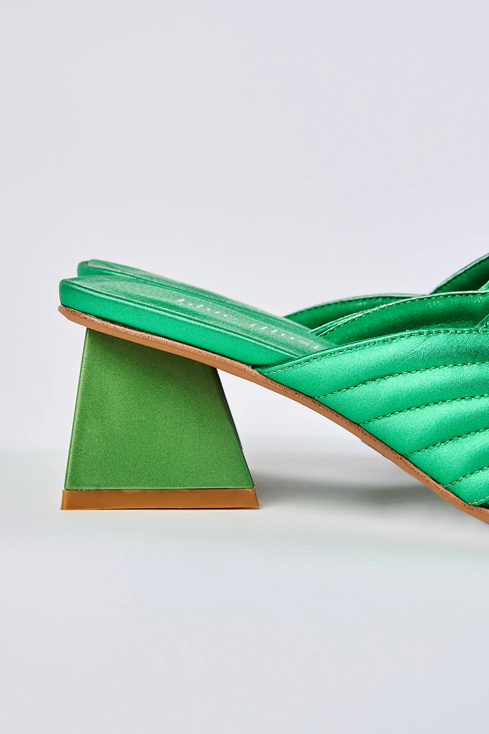 Stella Satin Mule - Vibrant Green - Image 5