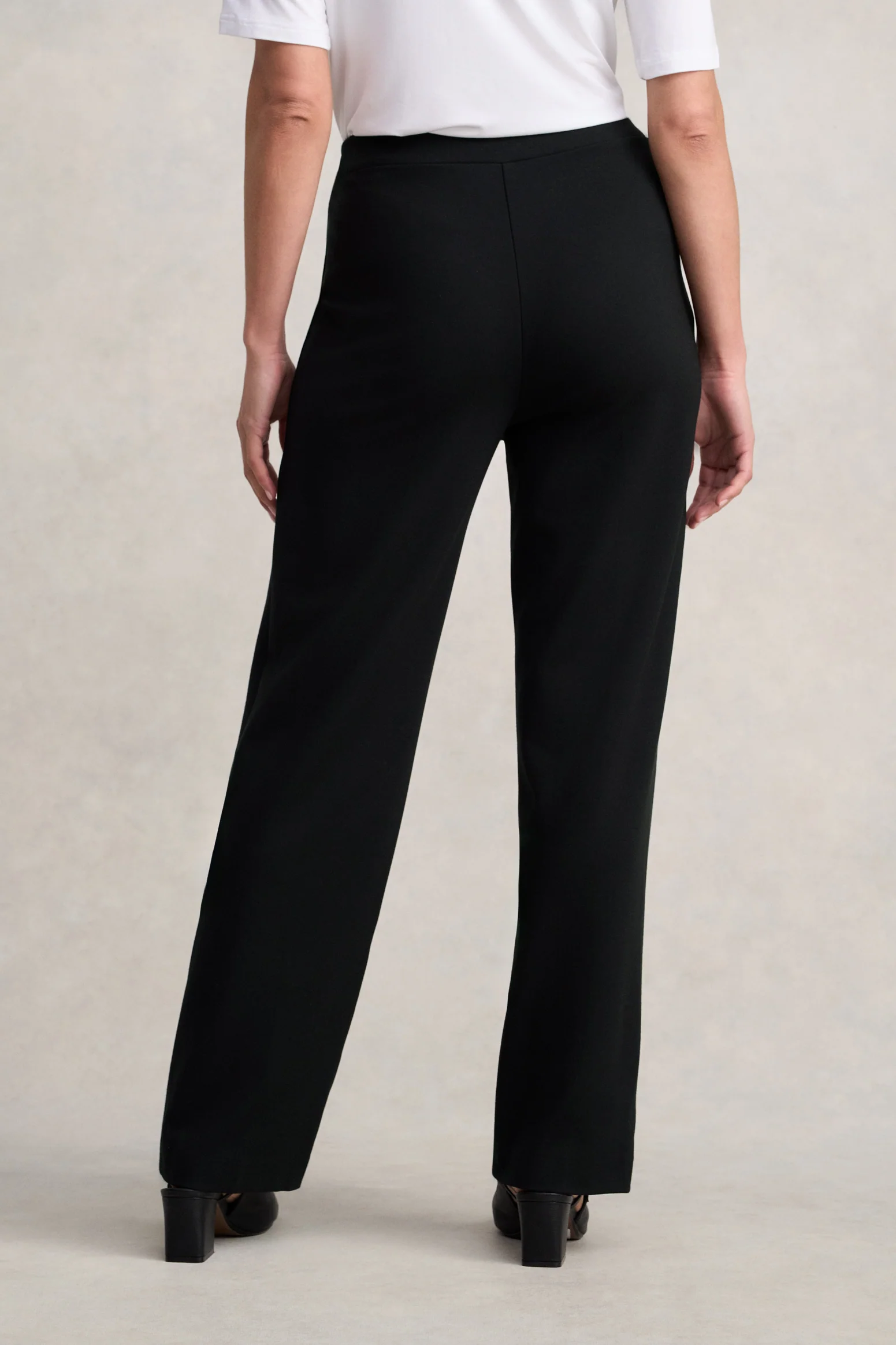 Straight Leg Ponte Pant - Black - Image 4