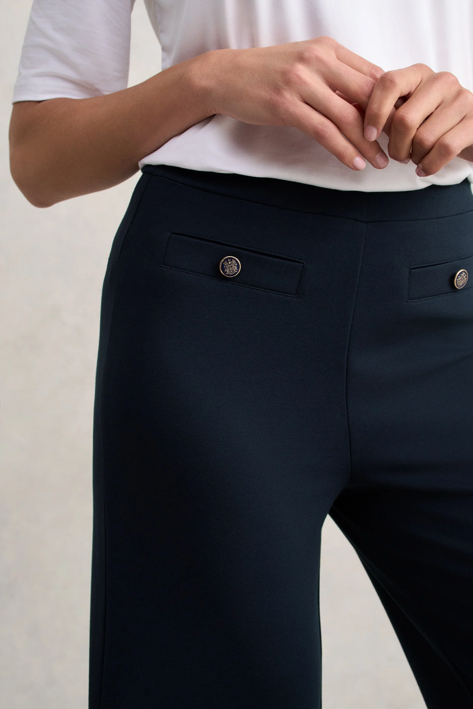 Straight Leg Ponte Pant - Ink - Image 3