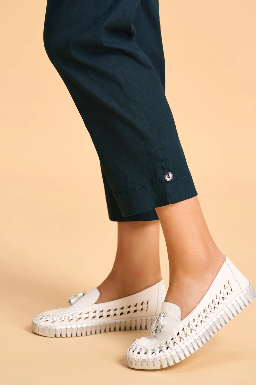 Tab Detail Tapered Pant - Ink - Image 6