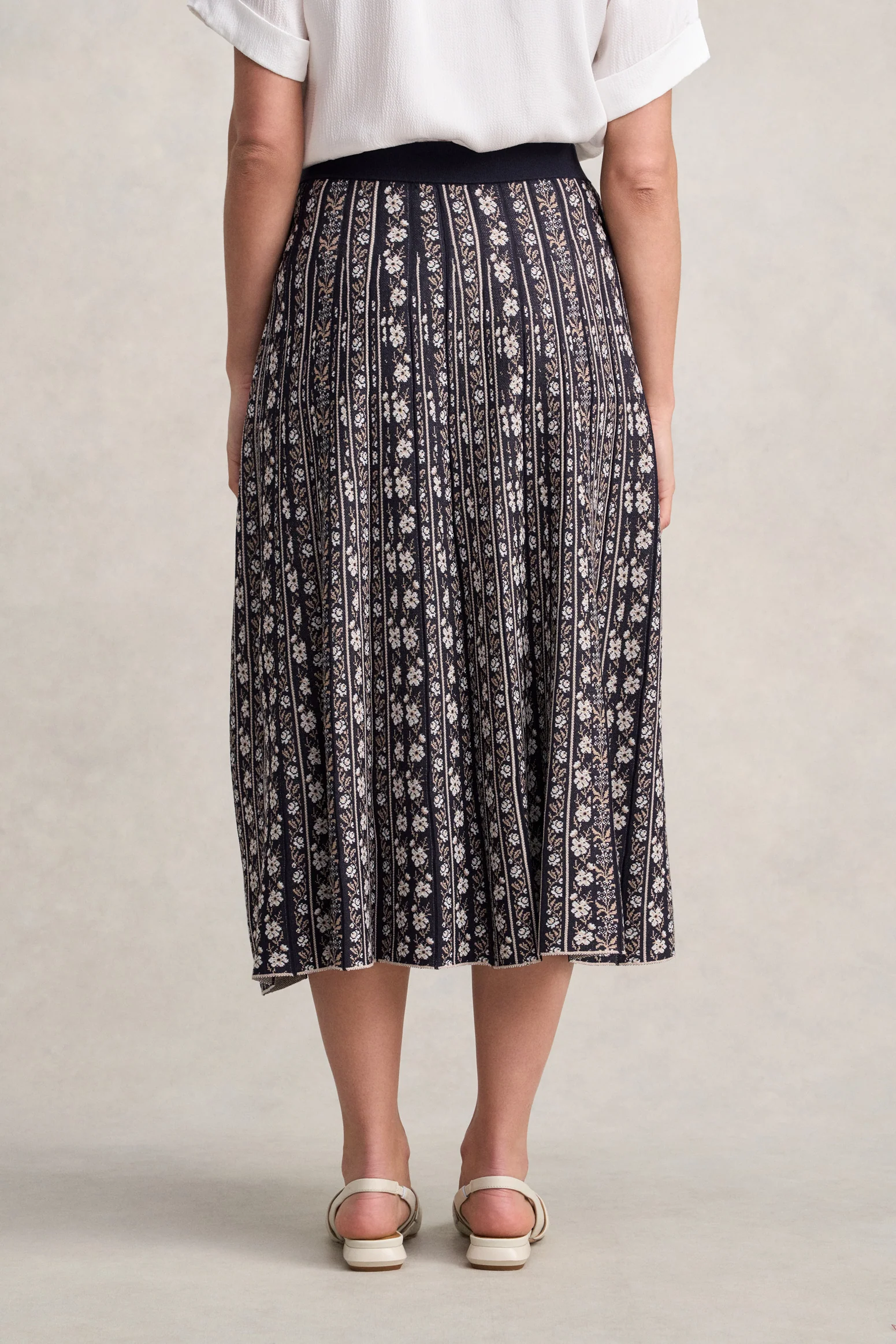 Jacquard Knit Skirt - Floral Jacquard - Image 5