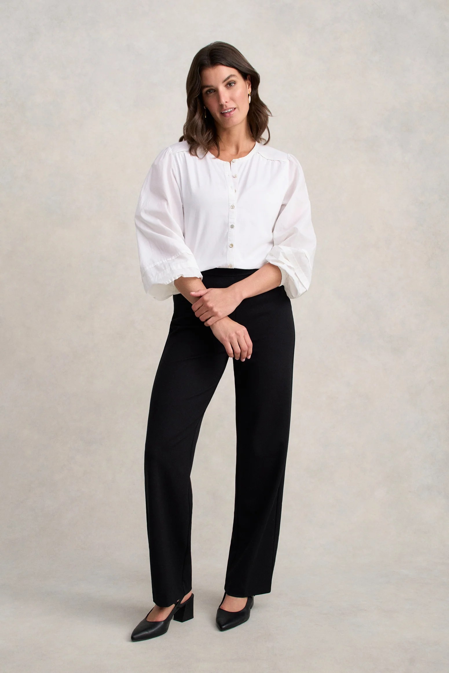 Jersey Mix Shirt - White - Image 3