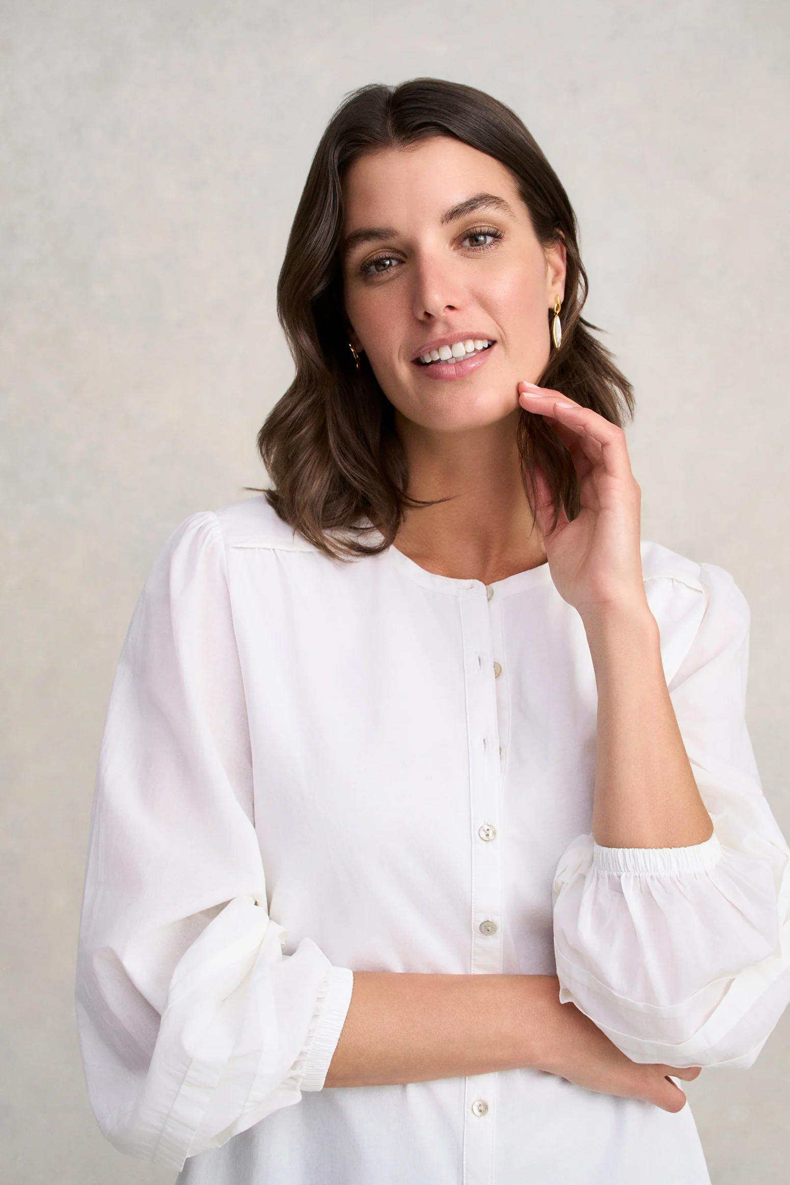 Jersey Mix Shirt - White - Image 4